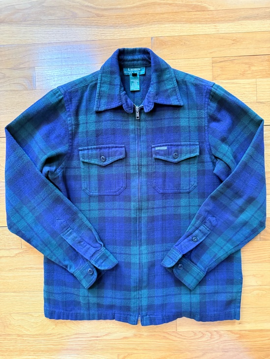 Ralph Lauren Jackets & Blazers - Women’s Ralph Lauren Blue-Green Plaid Zip-Front Shirt Jacket
